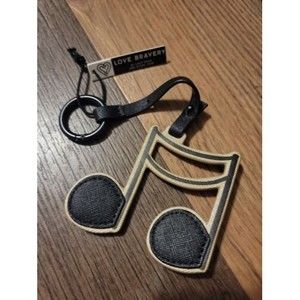 NWT LADY GAGA & ELTON JOHN "LOVE BRAVERY" PURSE DANGLE/KEY RING- MUSIC NOTE